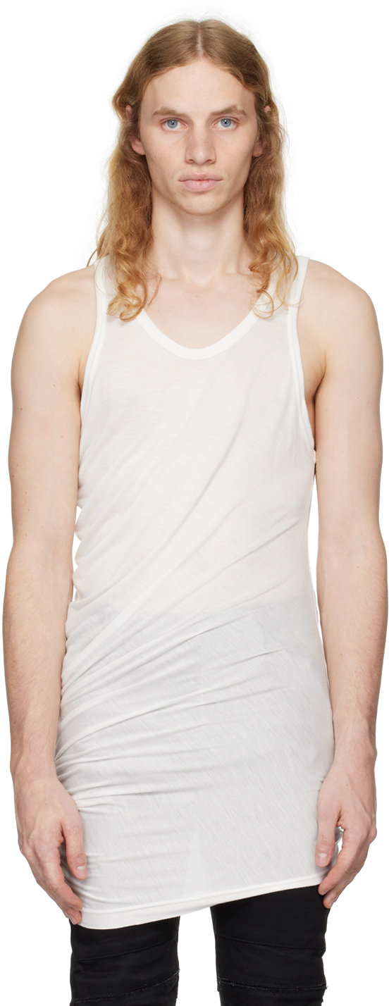 Shop Julius White Drape Tank Top In Off-white