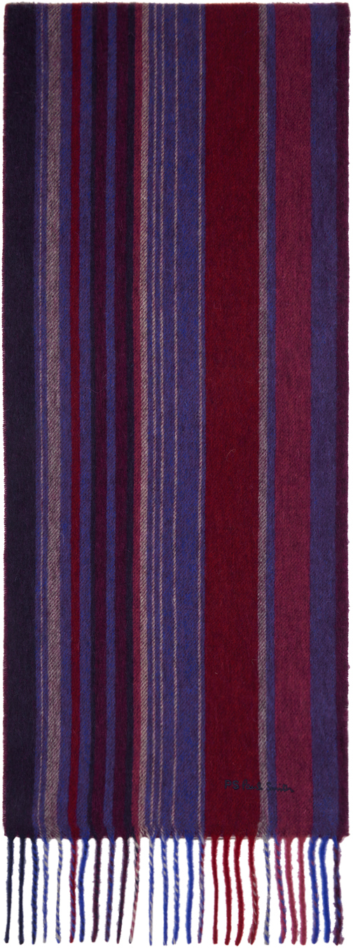 Red & Purple Trent Stripe Scarf