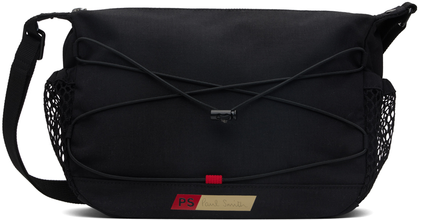 Black Nylon Utilitarian Crossbody Bag