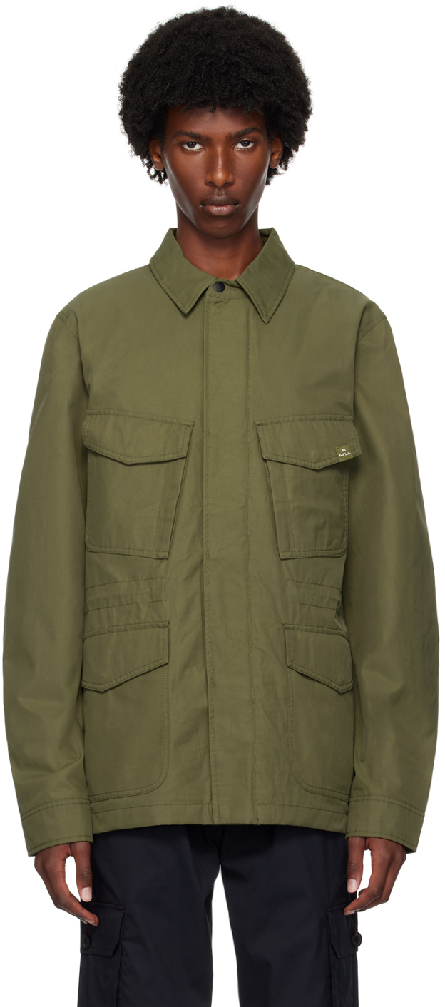 Shop Ps By Paul Smith Khaki Four-pocket Jacket In 36 Greens