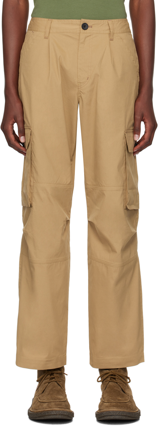 Tan Loose-Fit Cargo Pants