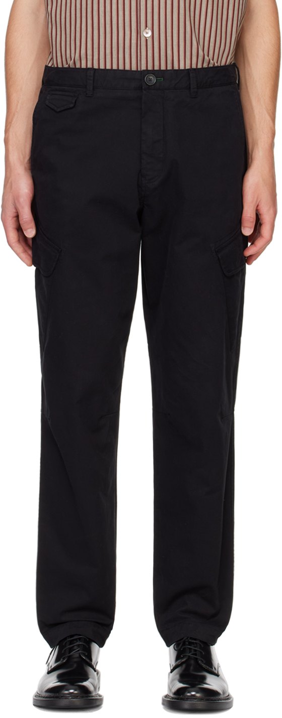 Shop Ps By Paul Smith Black Zebra Cargo Pants In 79 Blacks