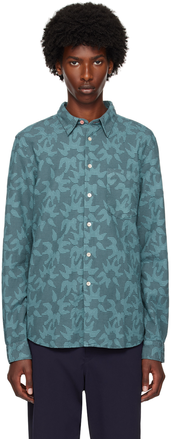 Blue Patterned Shirt