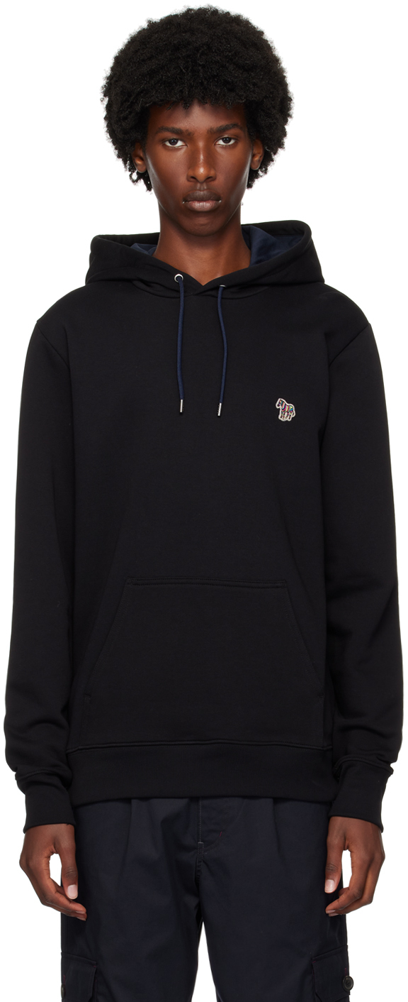 Shop Ps By Paul Smith Black Zebra Hoodie In 79 Blacks