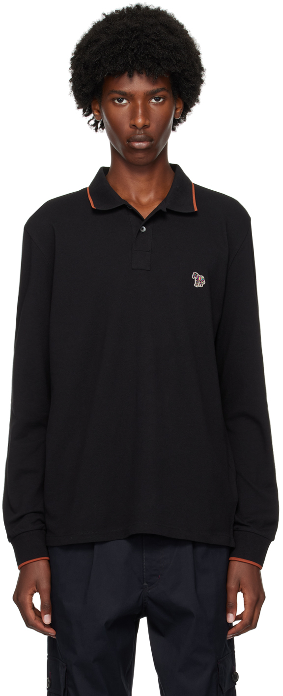 Shop Ps By Paul Smith Black Zebra Polo In 79 Blacks