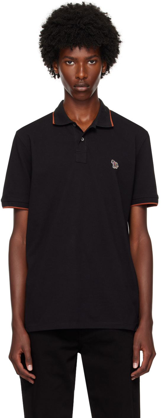 Shop Ps By Paul Smith Black Zebra Polo In 79 Blacks