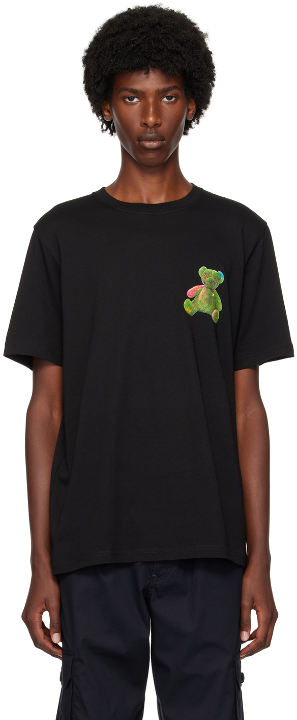 Shop Ps By Paul Smith Black Graphic T-shirt In 79 Blacks