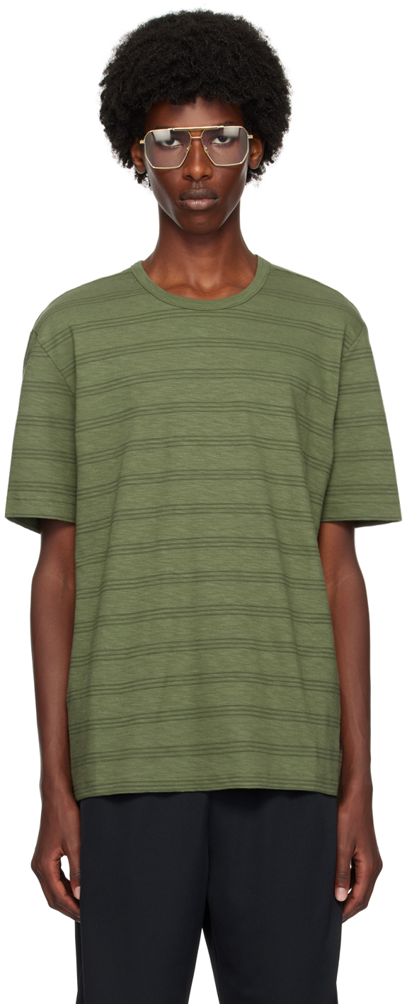 【関税込み】PS by Paul Smith グリーン ボーダー Tシャツ PS by Paul Smithのグリーン ボーダー Tシャツがセール中