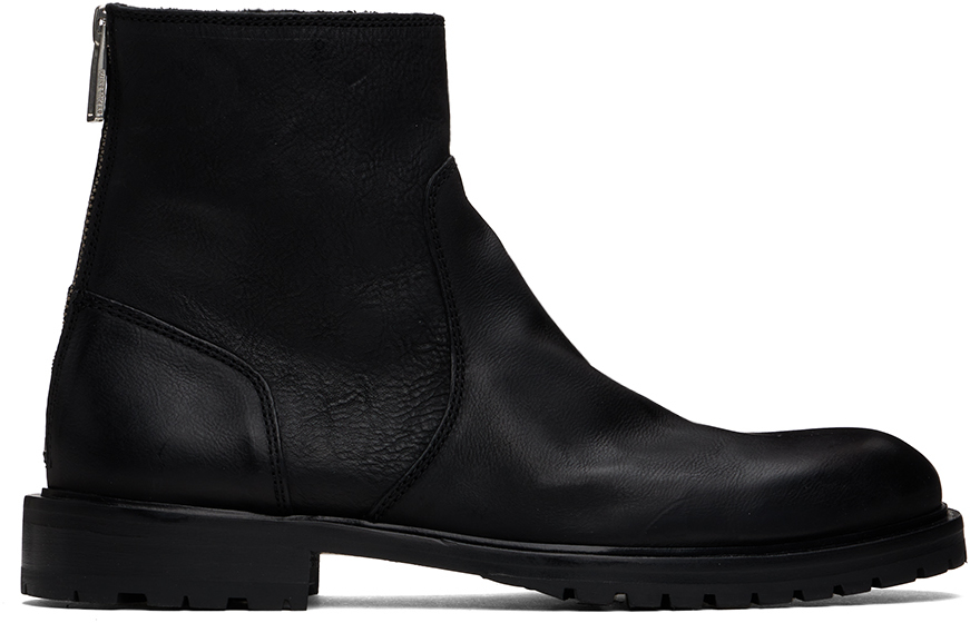 Black Leather Falk Boots