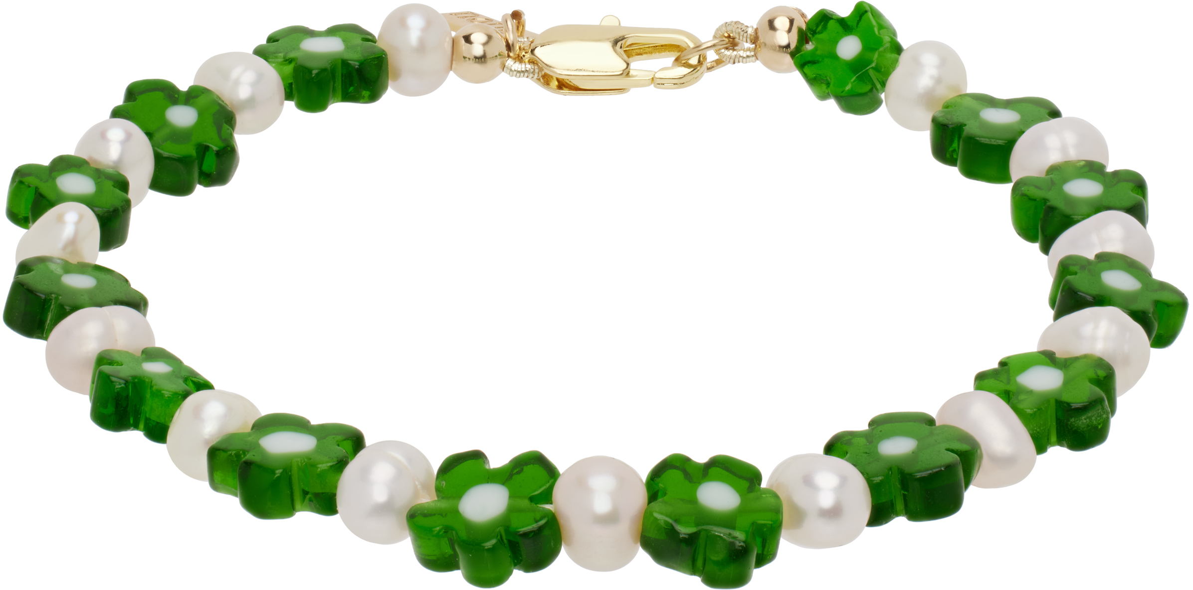 ELIOU WHITE & GREEN NIKOLA BRACELET 