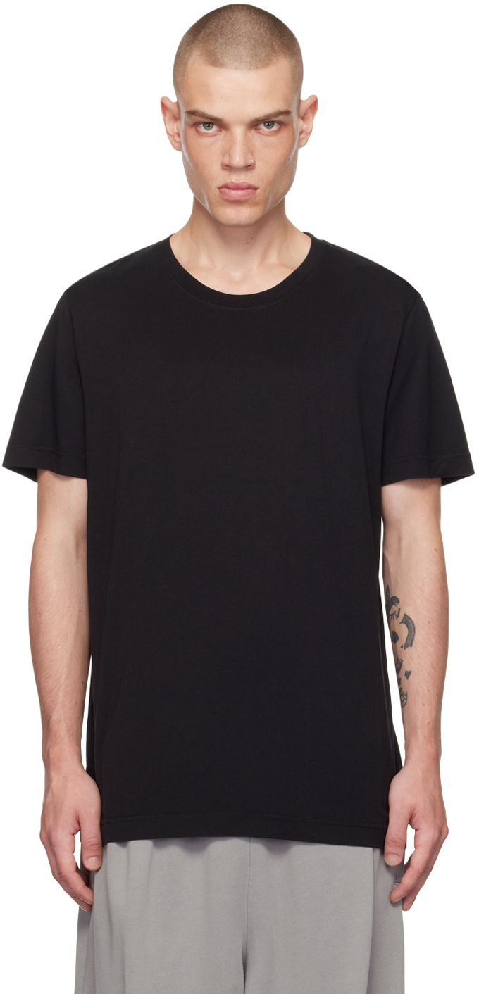 Three-Pack Black Midweight T-shirts