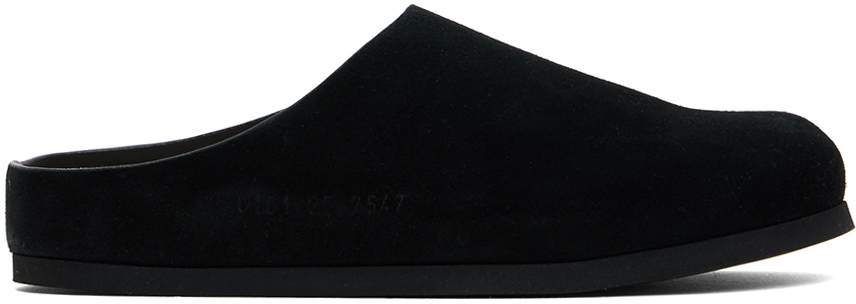 Shop Common Projects Black Suede Loafers In 7547 Black