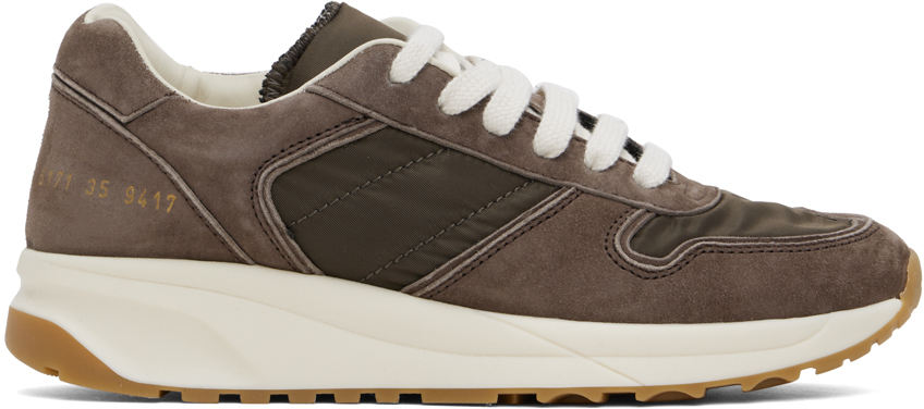 Shop Common Projects Brown Track Premium Sneakers In 9417 Coffee