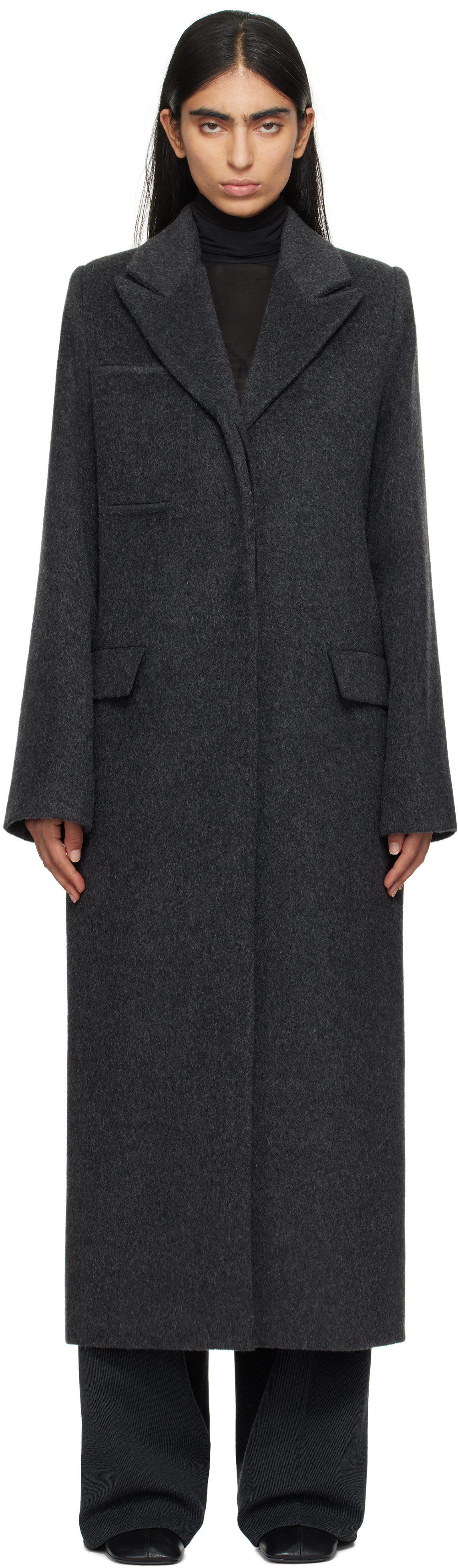 【関税込み】16Arlington グレー Baron コート 16Arlington Baron single-breasted Coat | Grey | FARFETCH