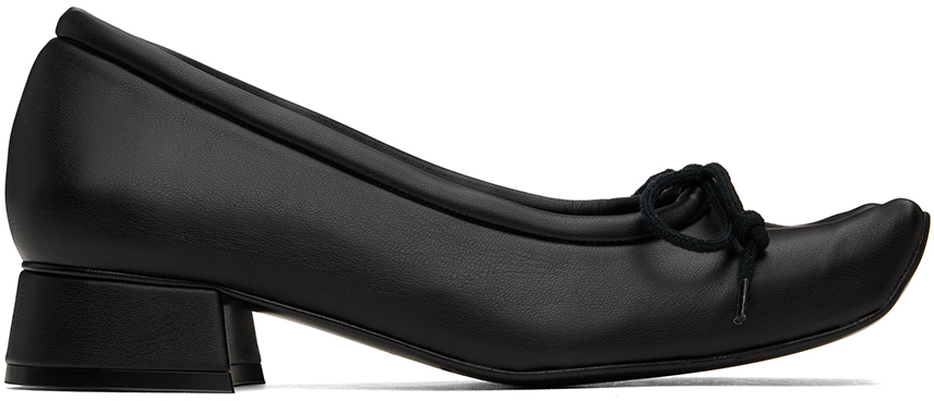 Shop Paula Canovas Del Vas Black Diablo Ballerina Flats