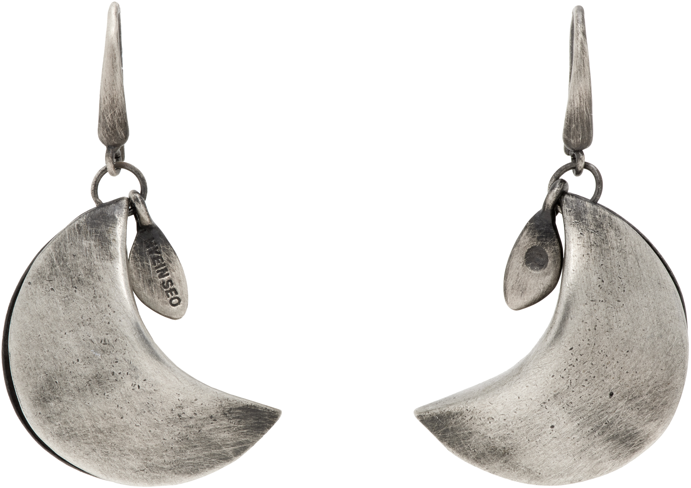 Shop Hyein Seo Silver Crescent Earrings