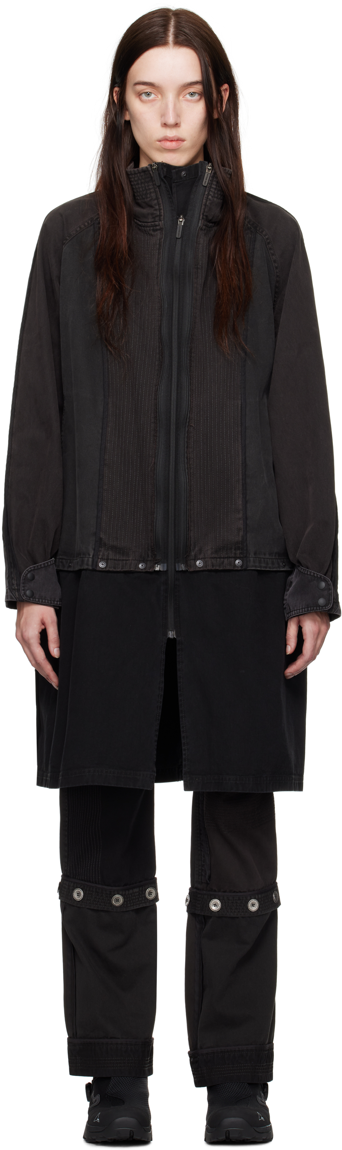 Hyein Seo mock-neck zip-up Jacket | White | FARFETCH GE