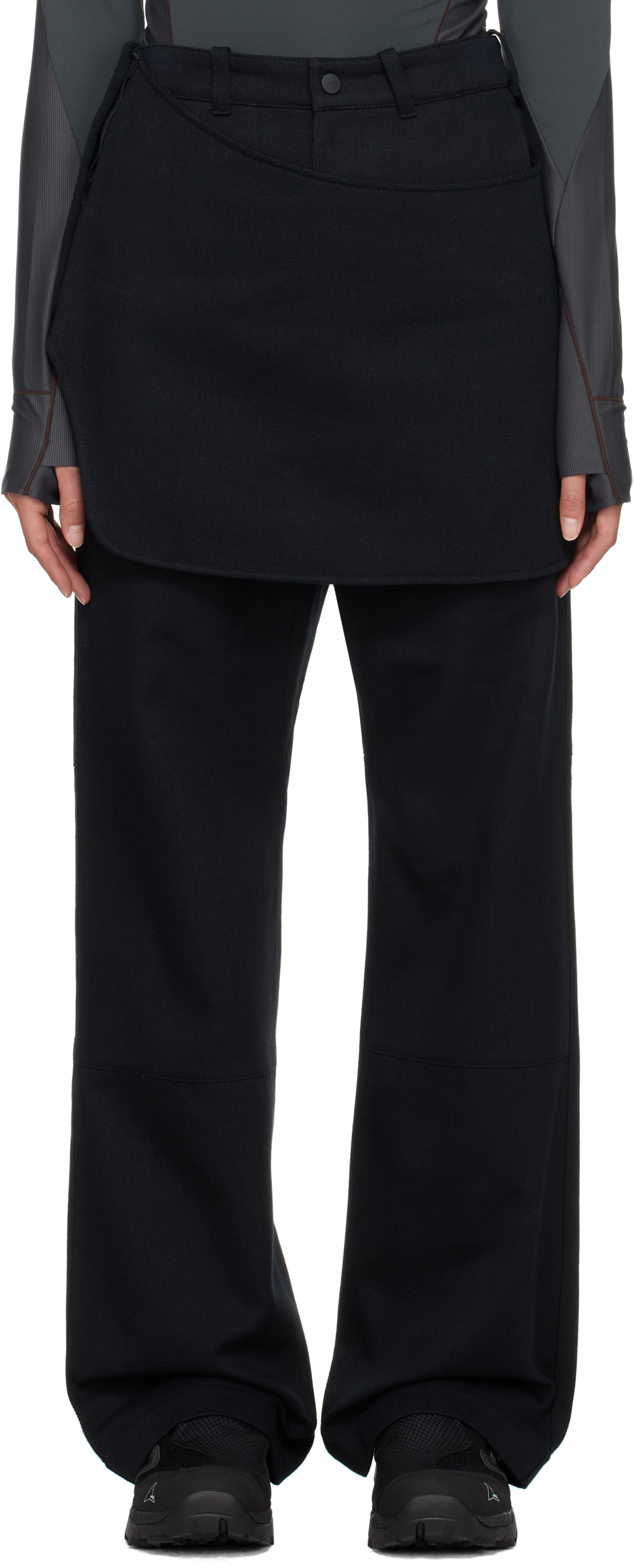 Black Flap Trousers