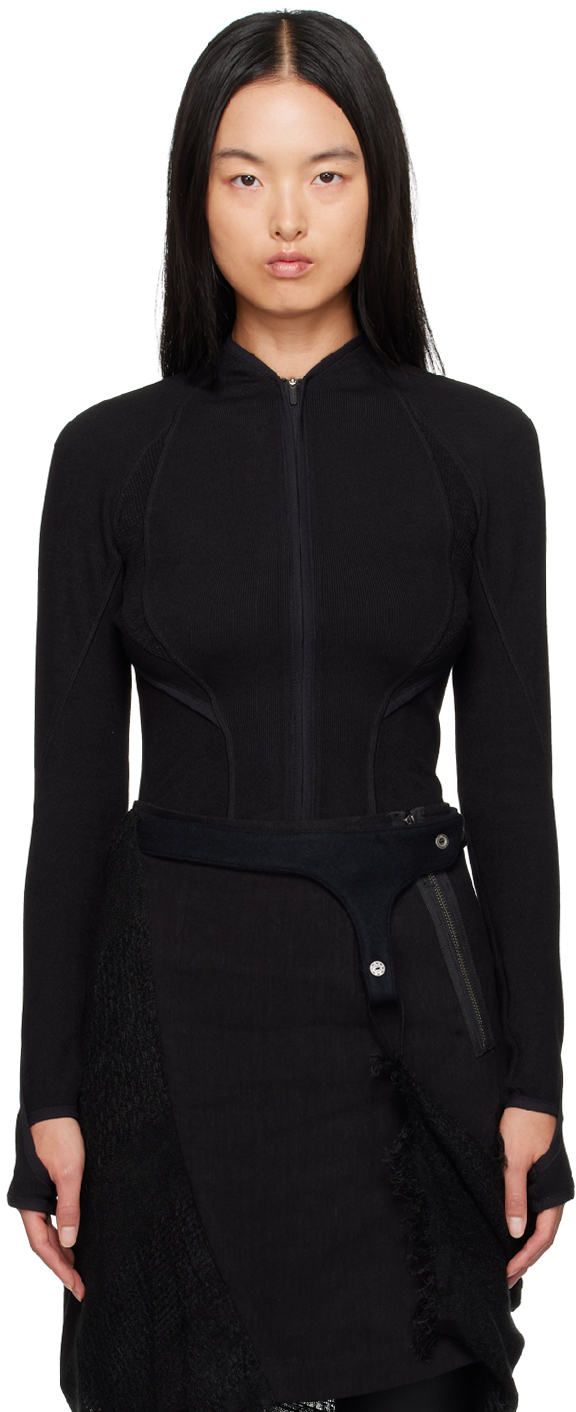 Shop Hyein Seo Black Slashed Jacket