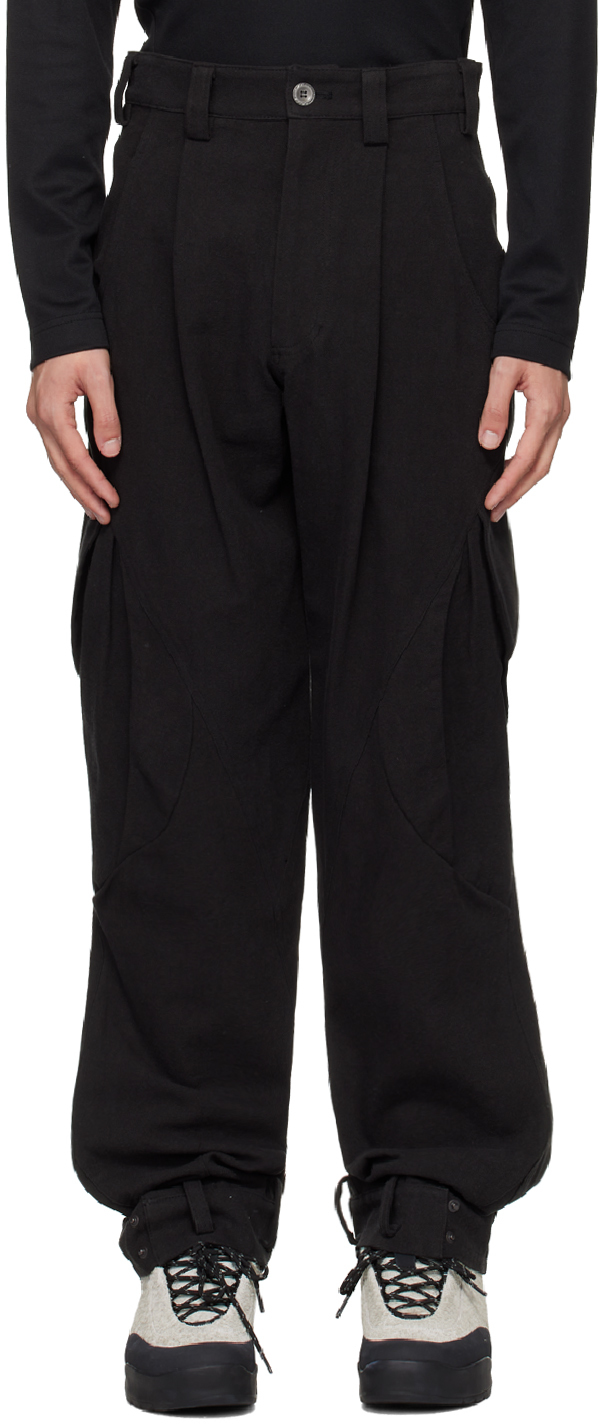 Shop Hyein Seo Black Cotton Cargo Pants