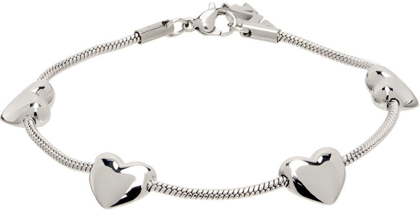 Silver Heart Strings Bracelet