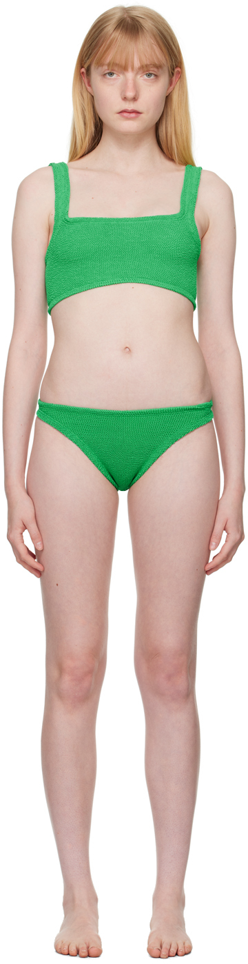 Shop Hunza G Green Xandra Bikini In Emerald