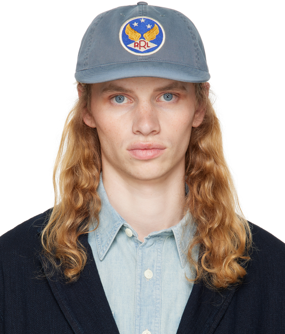 Blue Winged-Logo Twill Ball Cap