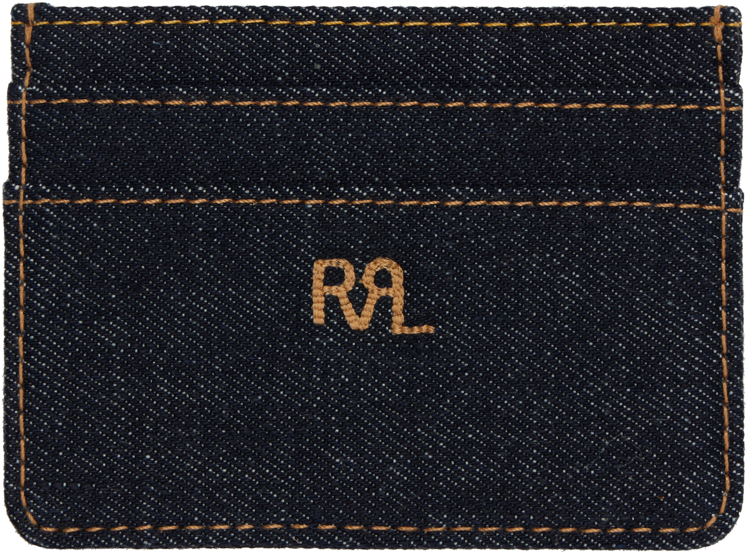 Indigo Logo Denim Card Holder