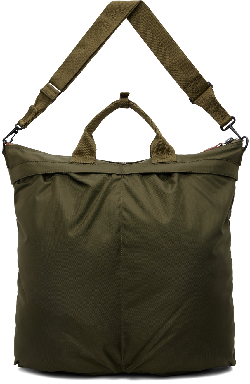 Khaki Nylon Canvas Utility Tote