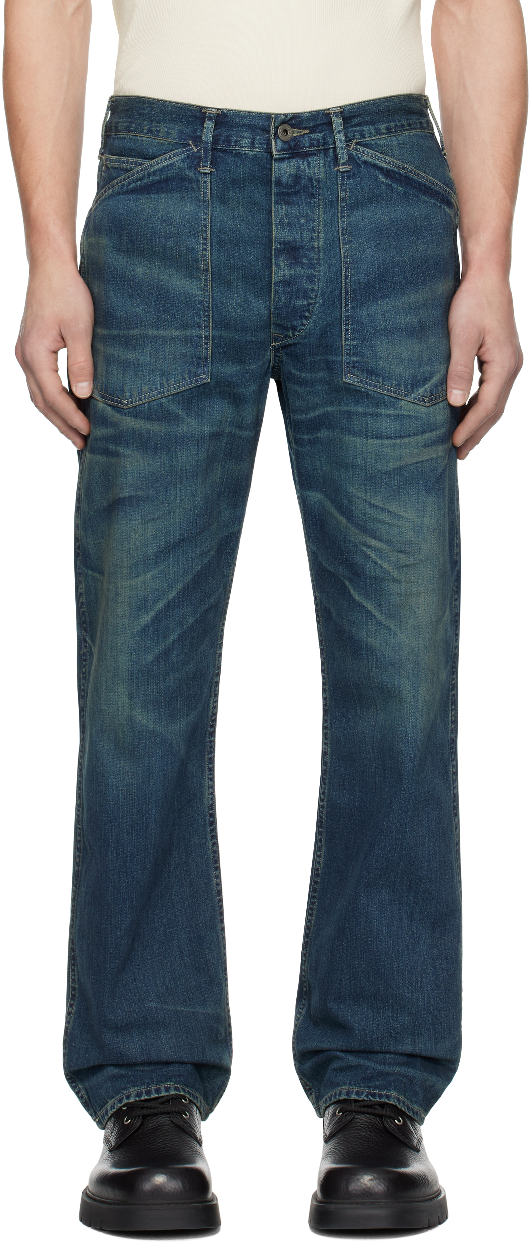 Indigo Vintage 5-Pocket Canfield Jeans