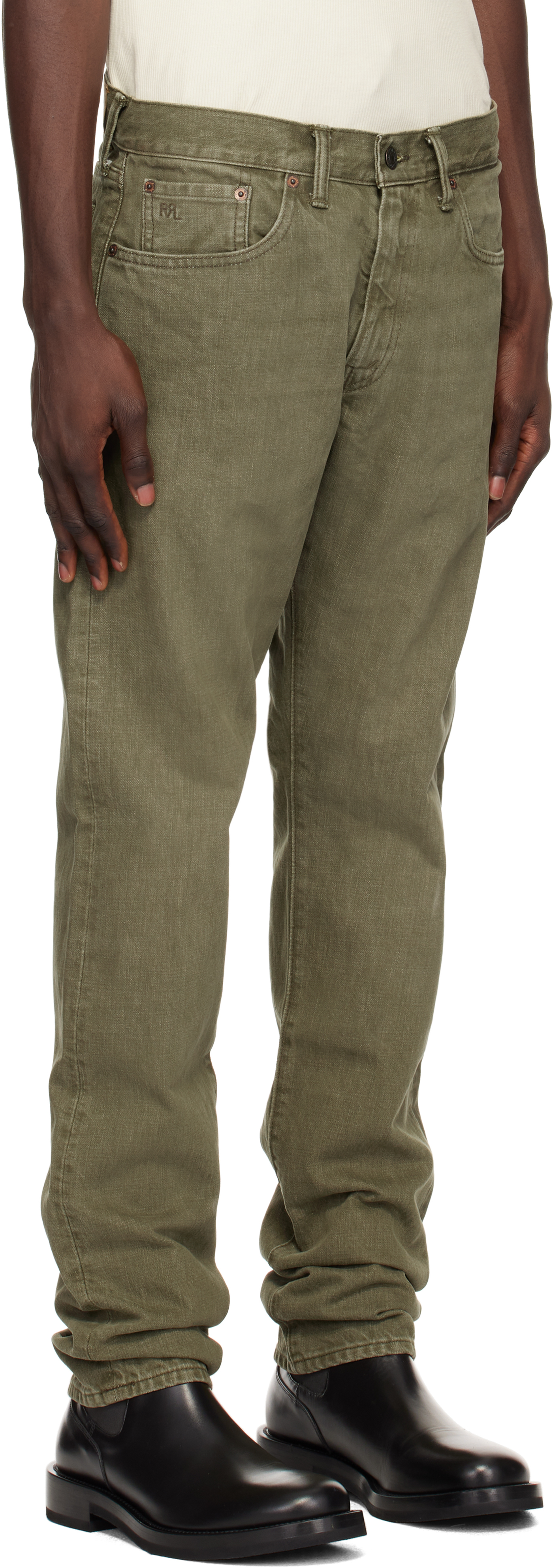 RRL GREEN SLIM-FIT JEANS 