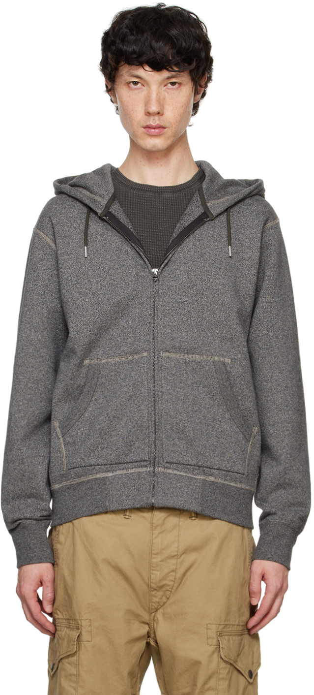 Gray French Terry Full-Zip Hoodie