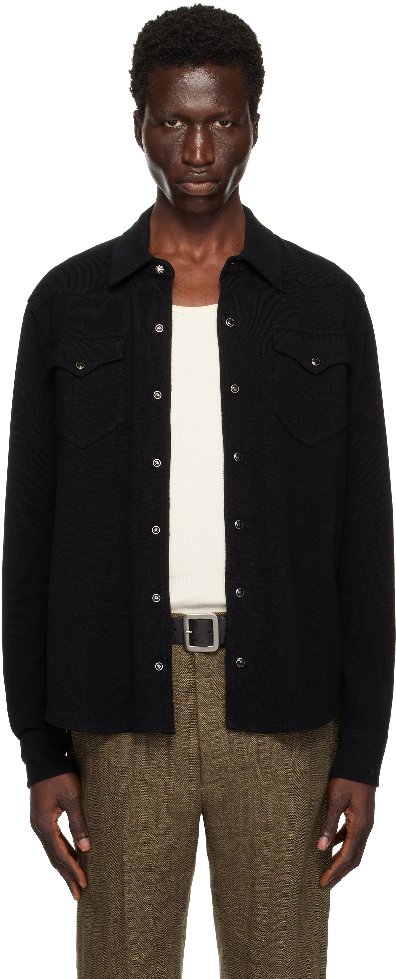 RRL ウールカシミアウエスタンシャツ