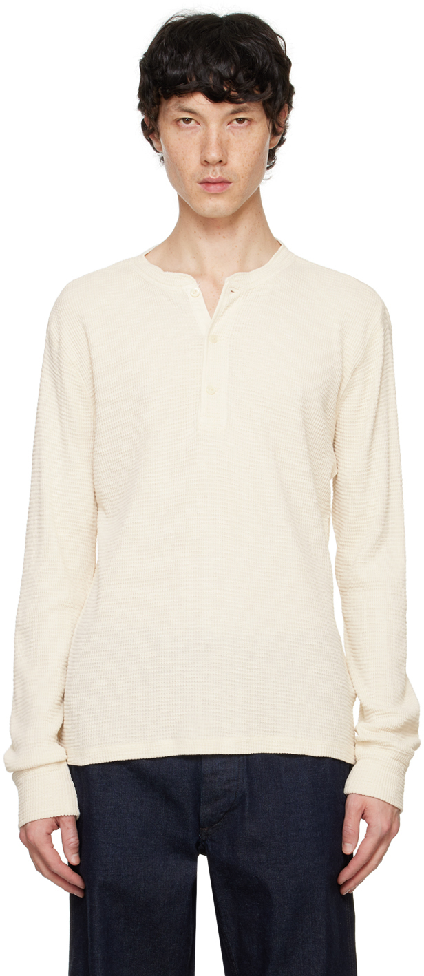 Off-White Waffle-Knit Henley