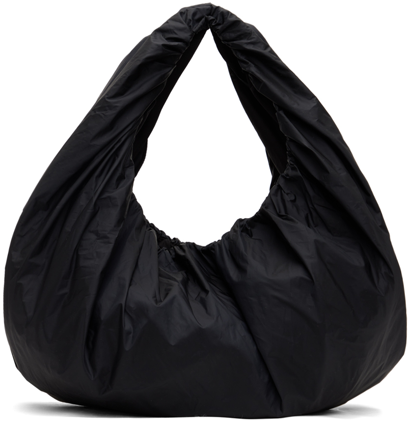 Black Shirring Tote