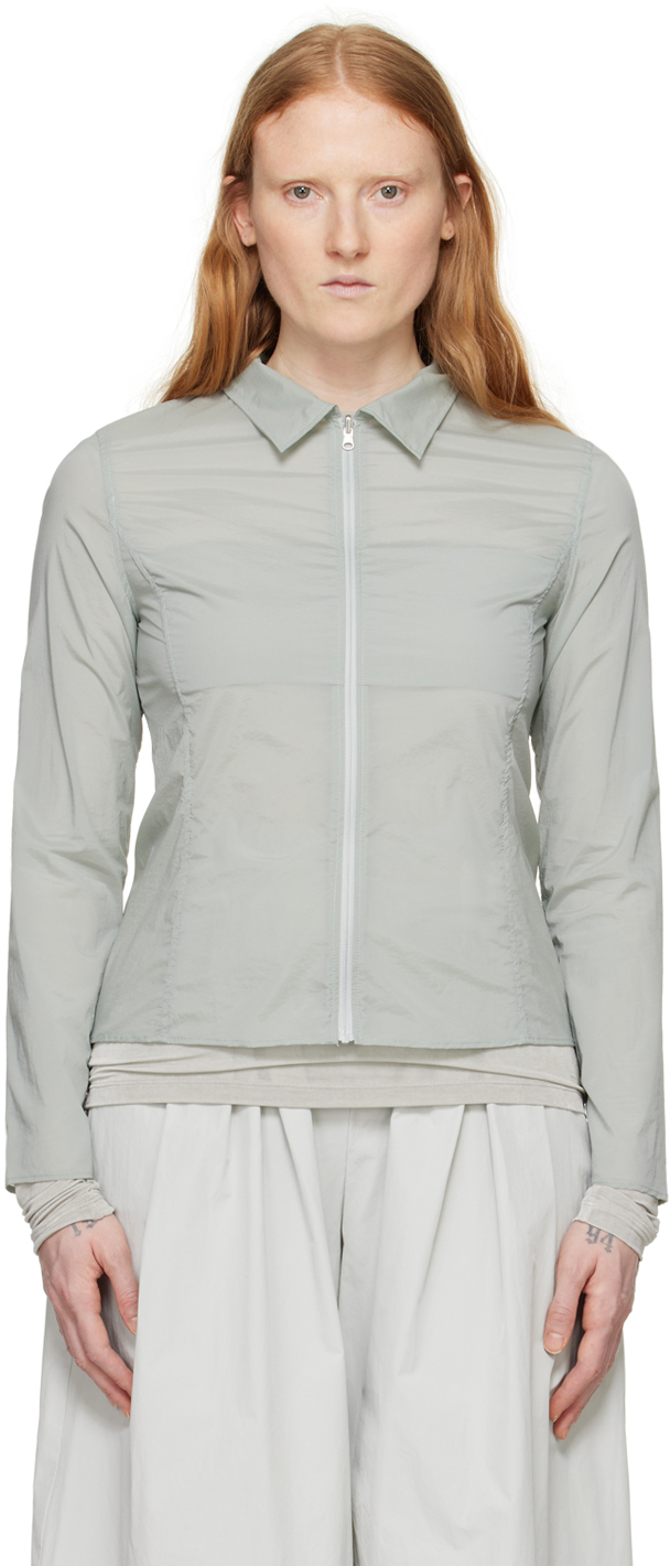 AMOMENTO: Green Zip Reversible Jacket | SSENSE