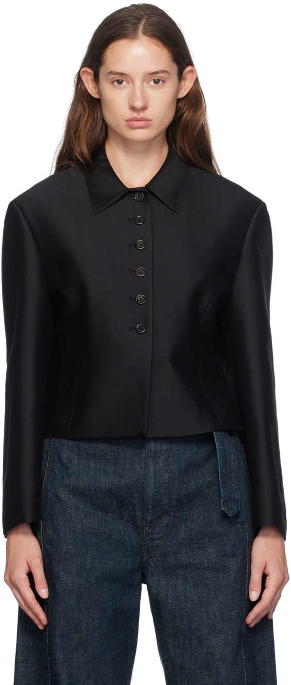 Shop Amomento Black Button Up Jacket