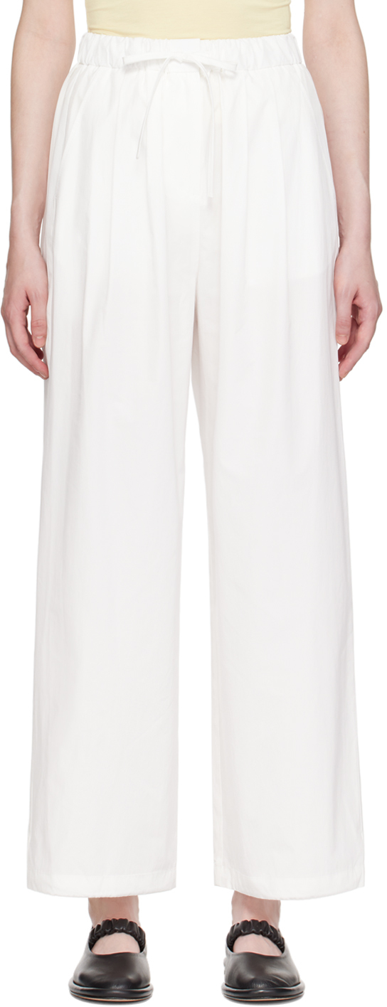 White Drawstring Trousers
