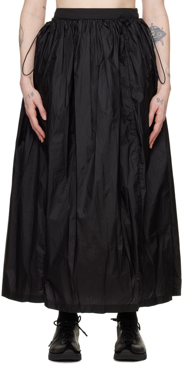 Shop Amomento Black Layered Maxi Skirt