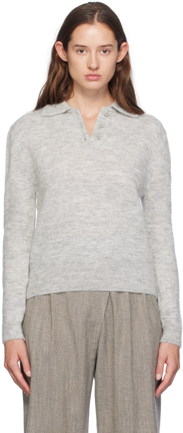 Shop Amomento Gray Mohair Sweater In Grey