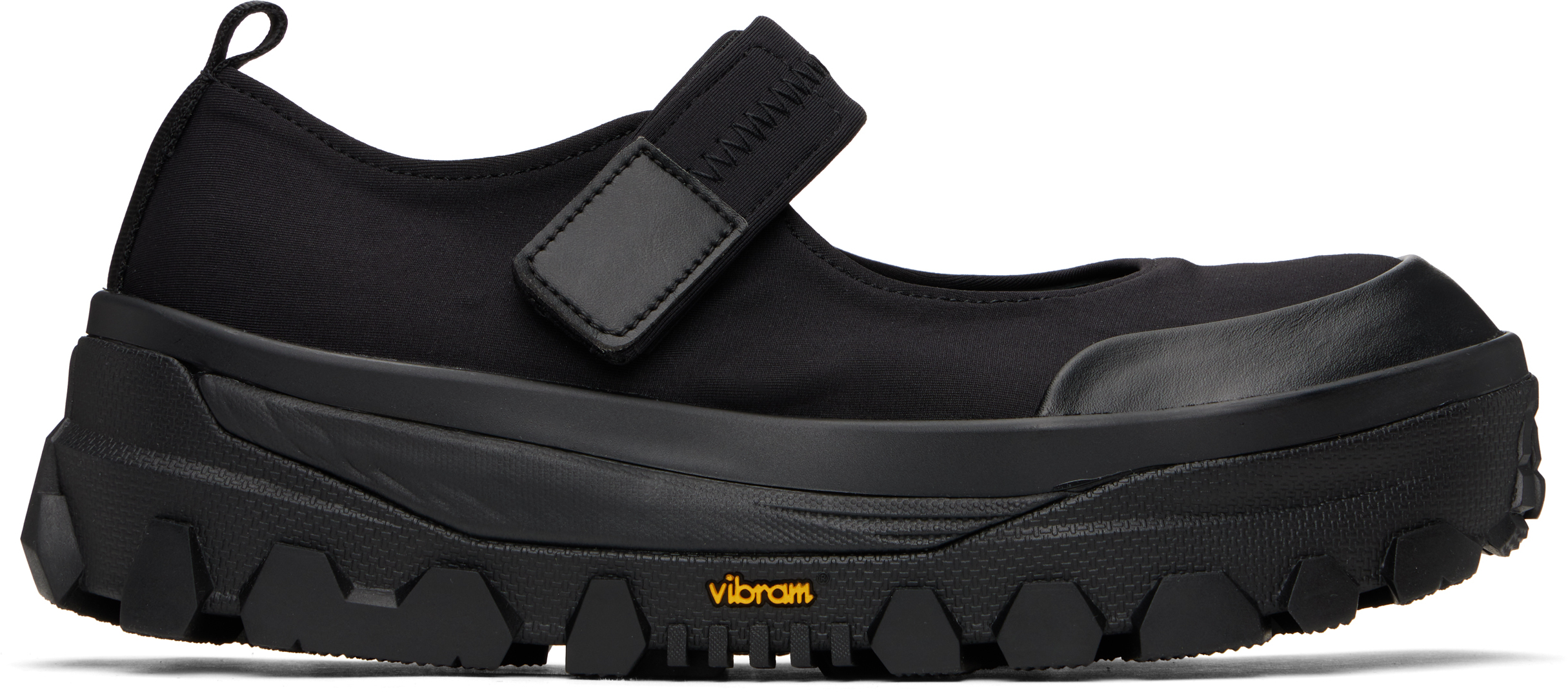 Black Vibram Mary Jane Ballerina Flats