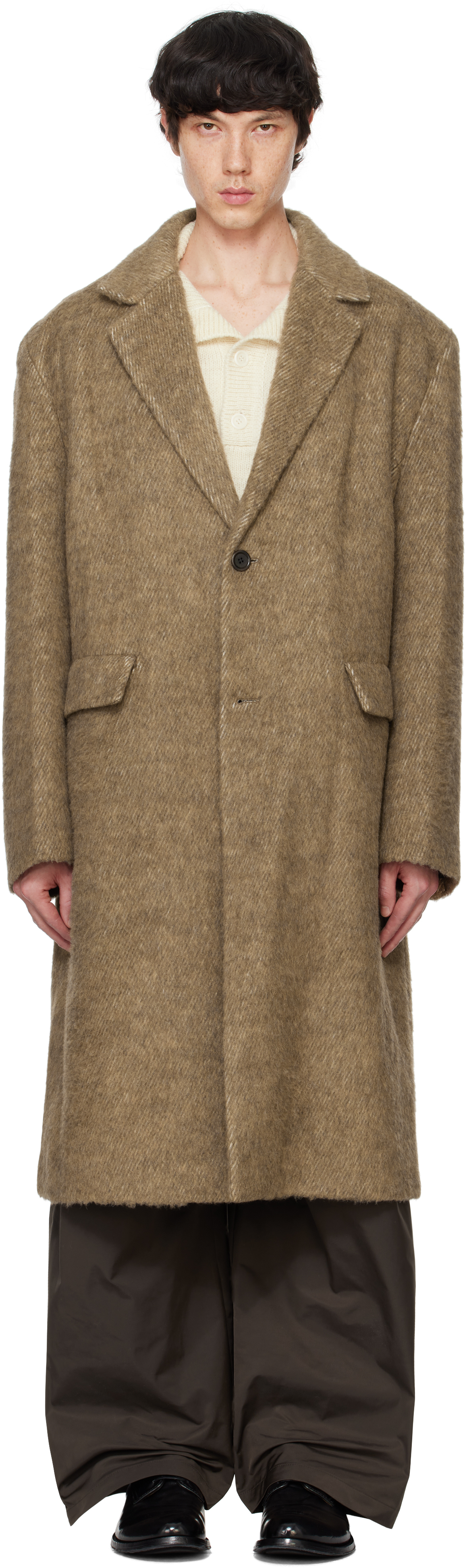 Brown Hairy Long Coat