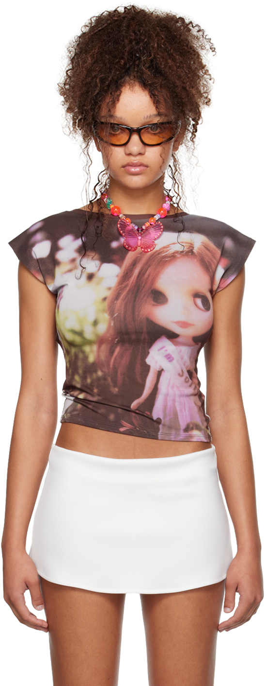 SSENSE Exclusive Brown Mimi Wade Edition Blythe T-Shirt