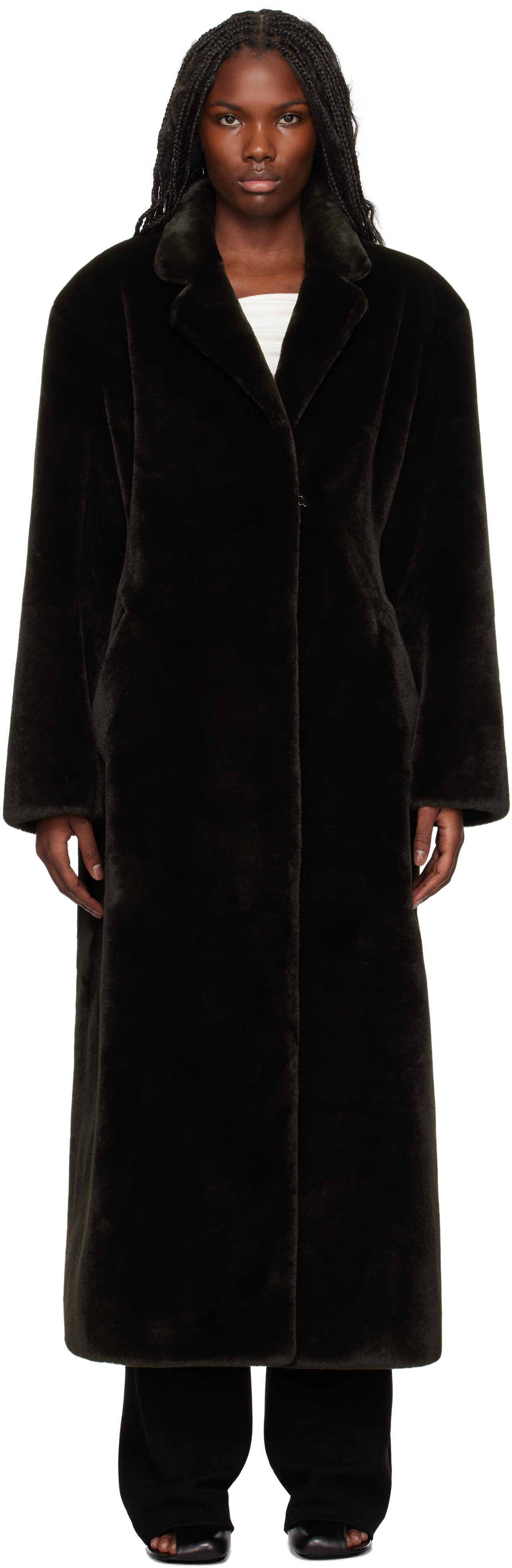 Black 09 Augustine Faux-Fur Coat