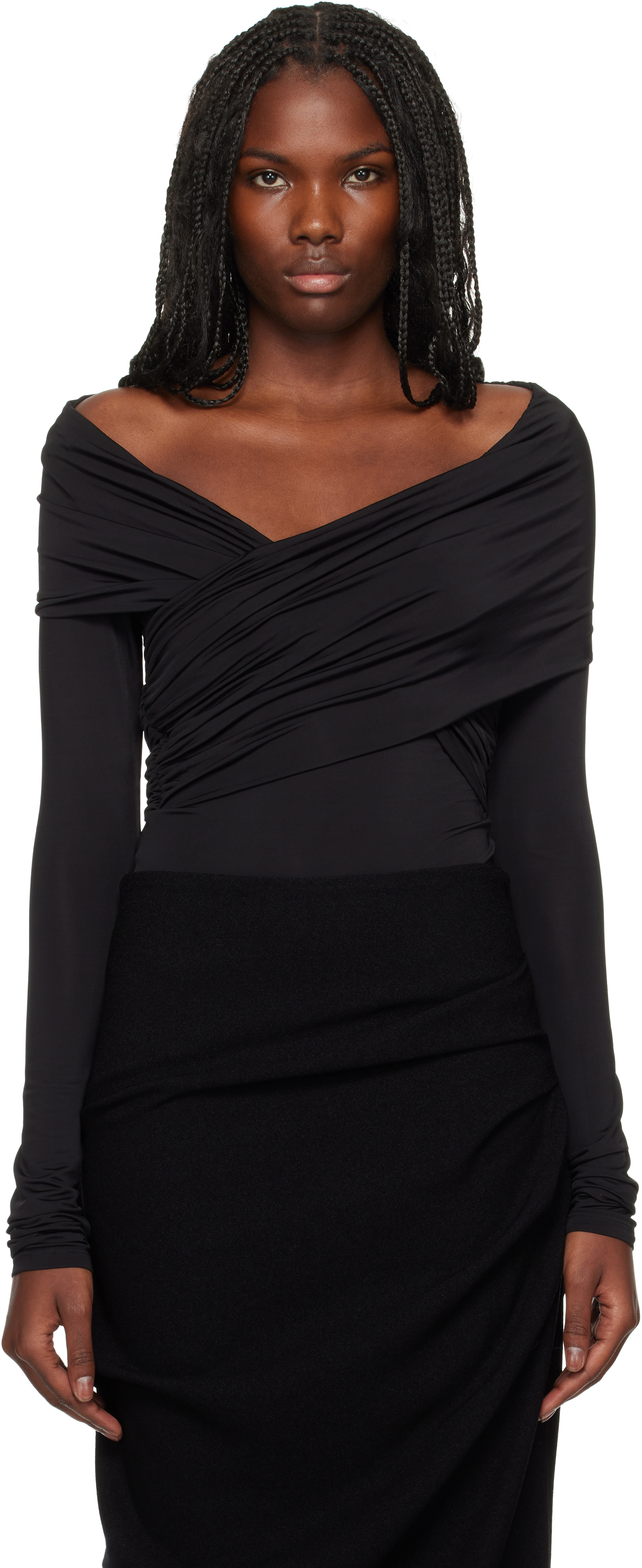 【関税込み】Paris ia ブラック 09 Otto ボディスーツ Black 09 Otto Bodysuit by Paris Georgia on Sale