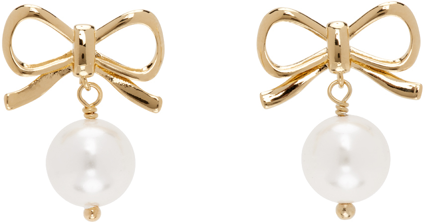 Gold & White #9111 Earrings