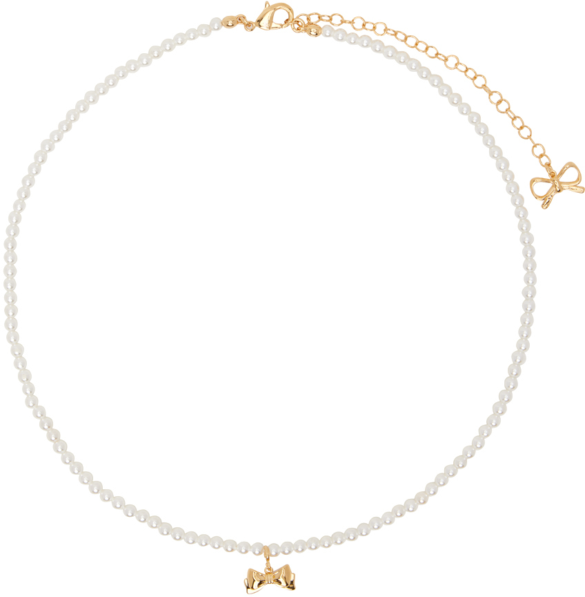 White & Gold #9708 Necklace