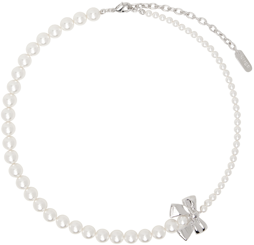 White & Silver #9742 Necklace