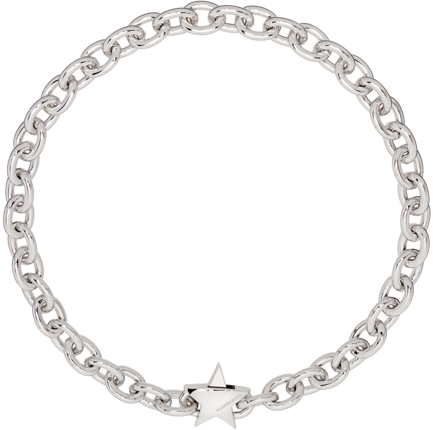 Numbering: Silver #5772 Necklace | SSENSE Canada