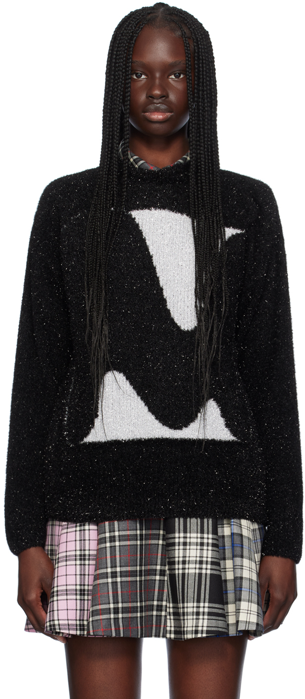 Black 'TheMwave' Sweater